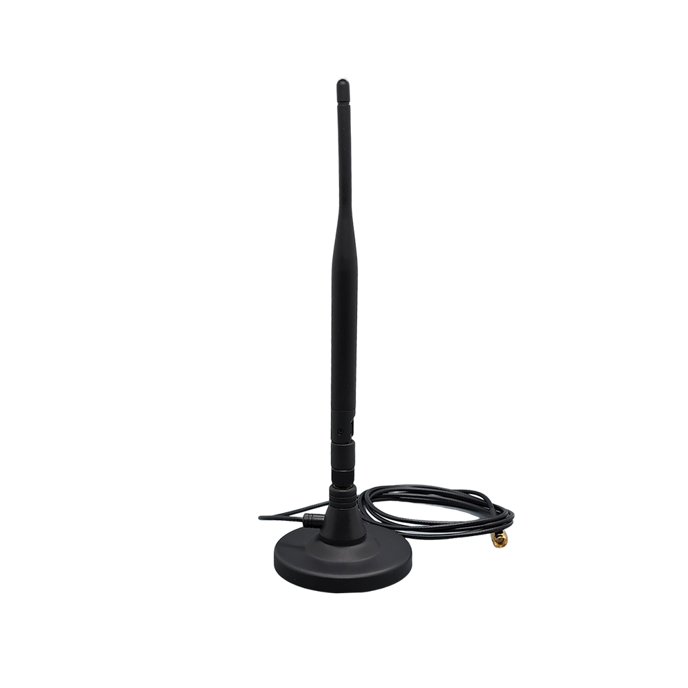 Portable (Stand) Antenna, WiFi 2.4GHz, Omni Radiation, 5dBi Gain with RP SMA Male Connector (9-3/4")