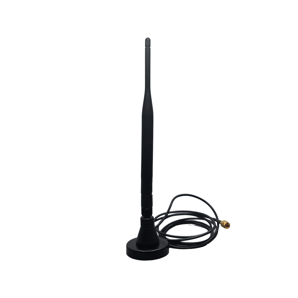 Portable (Stand) Antenna, WiFi 2.4GHz, Omni Radiation, 5dBi Gain with RP SMA Male Connector (9-1/4")