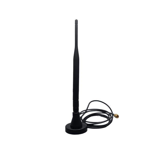 Portable (Stand) Antenna, WiFi 2.4GHz, Omni Radiation, 5dBi Gain with RP SMA Male Connector (9-1/4")