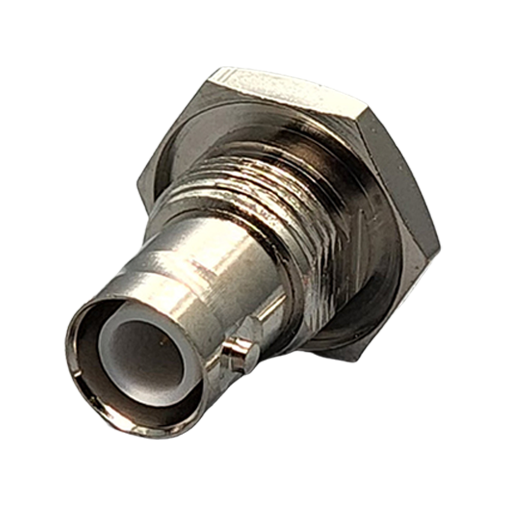 Reverse Polarity BNC Female Bulkhead Rear Mount Connector Crimp Coax 1.13mm, 1.32mm, 1.37mm