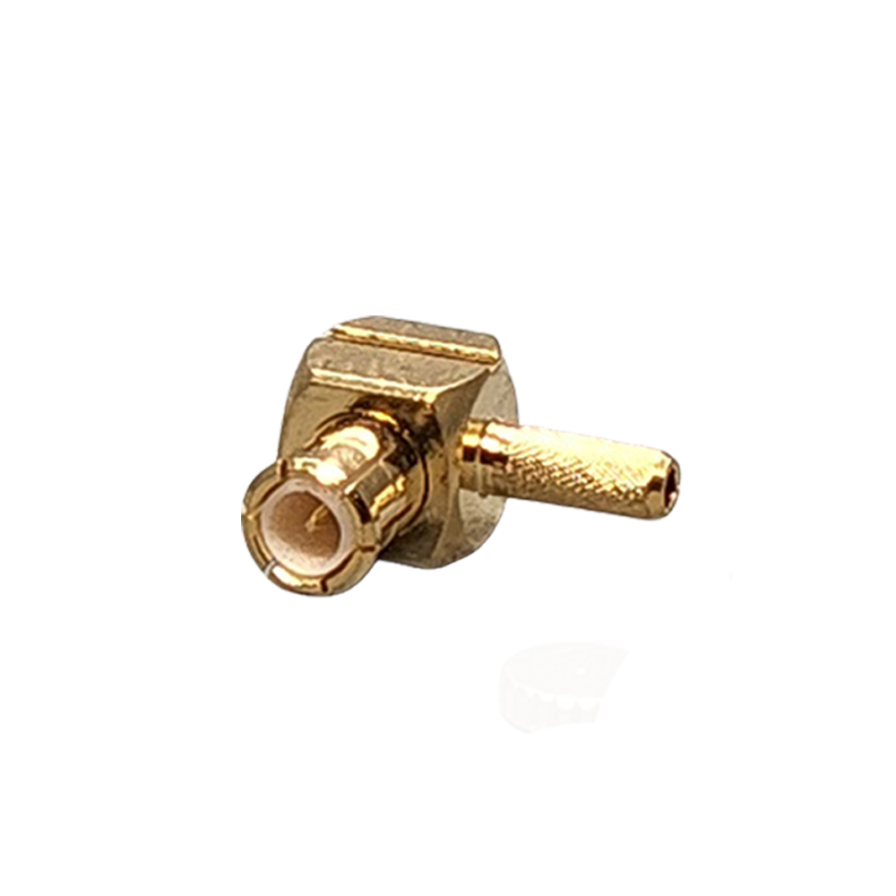 MCX Plug Right Angle Connector Crimp Coax 1.13mm, 1.32mm, 1.37mm