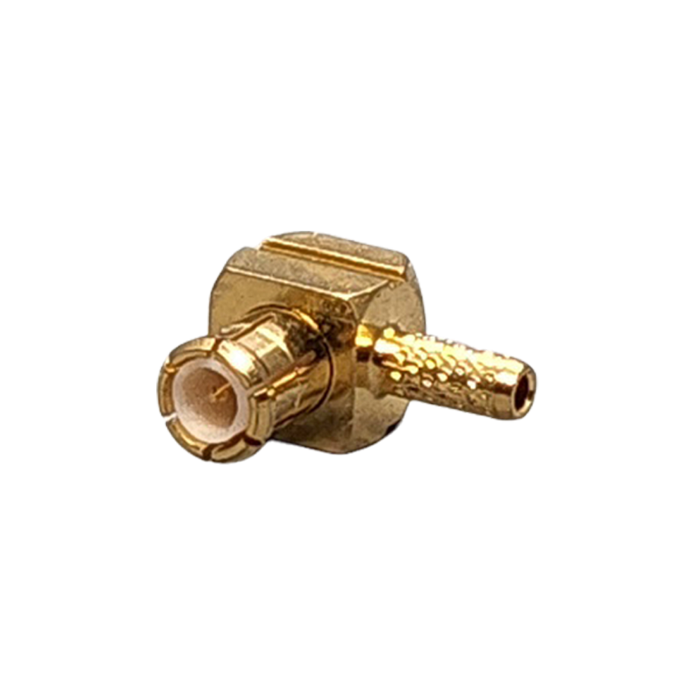 MCX Plug Right Angle Connector Crimp Coax RG178, RG196, 0.8D-2V