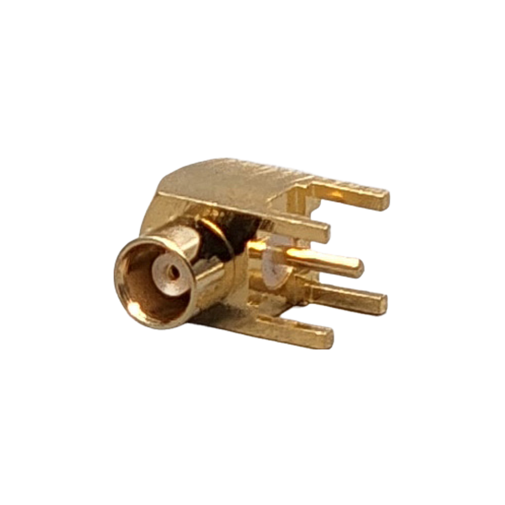 MCX Jack Right Angle Connector Solder Attachment PCB Through Hole