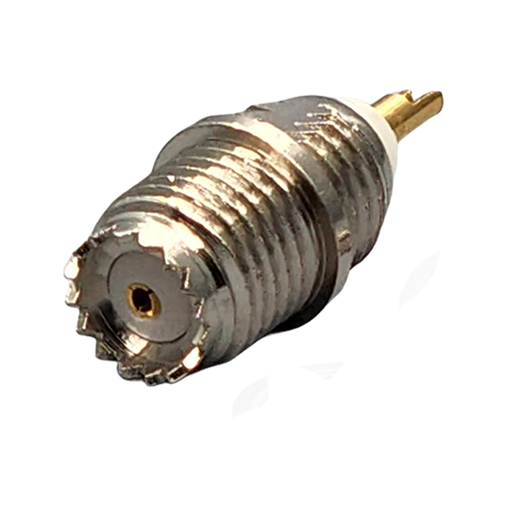 Mini UHF Female Bulkhead Front Mount Connector Solder Attachment Terminal