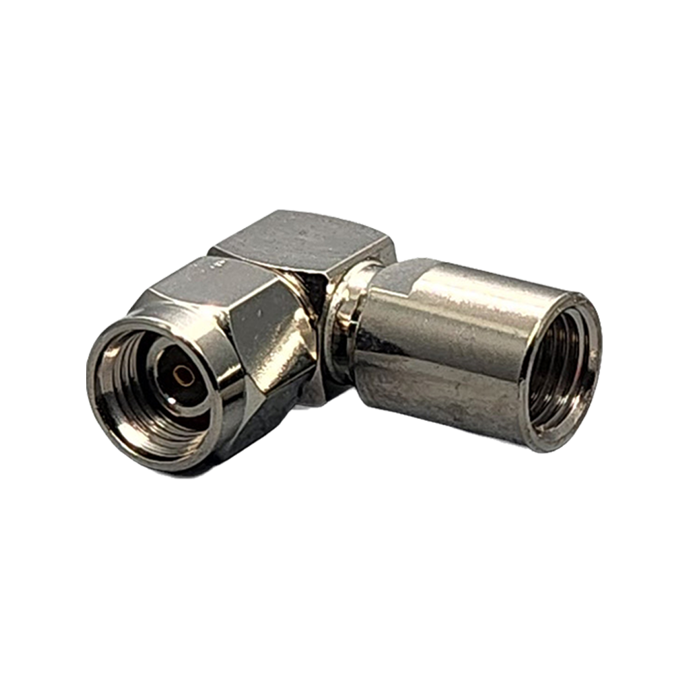 Reverse Polarity SMA Male Right Angle Connector Clamp Coax RG174