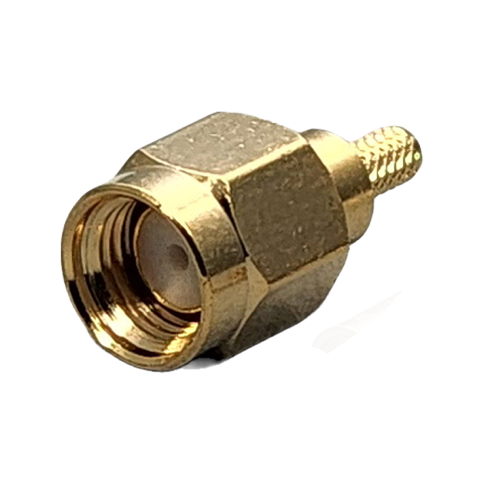 Reverse Polarity SMA Male Connector Crimp Coax RG174, RG188, RG316
