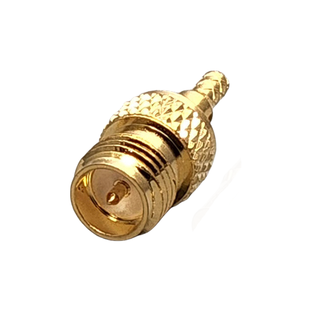 Reverse Polarity SMA Female Connector Crimp Coax 1.13mm, 1.32mm, 1.37mm