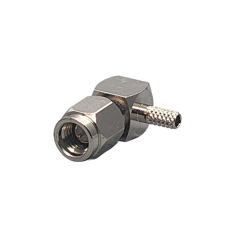 SSMA Male Right Angle Connector Crimp Coax RG174, RG188, RG316