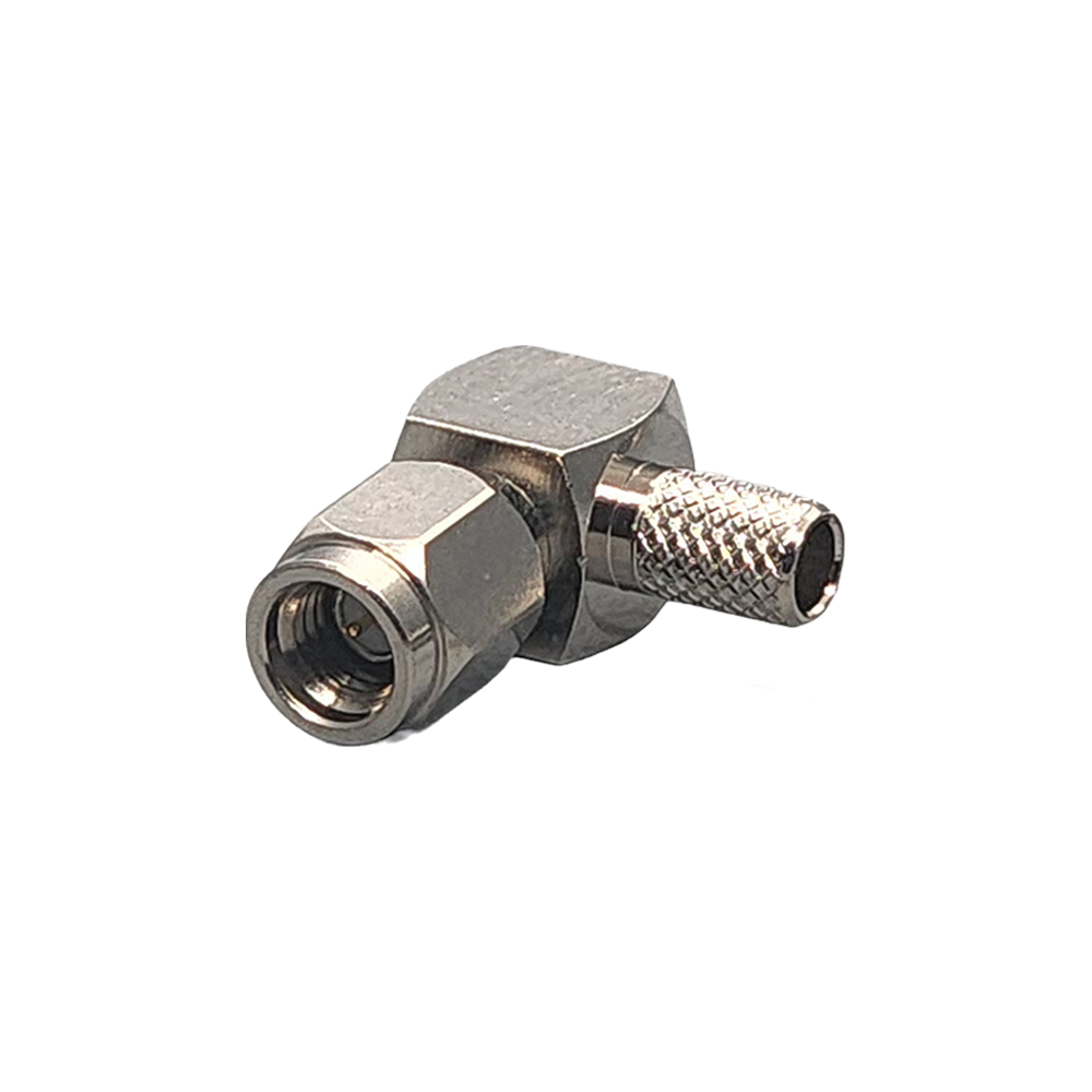 SSMA Male Right Angle Connector Crimp Coax RG55, RG58, RG55A