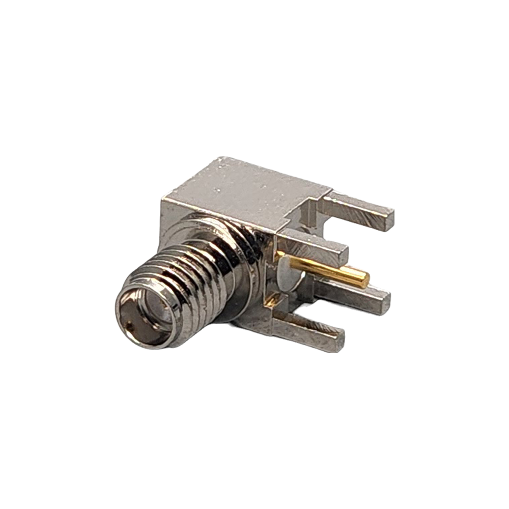 SSMA Female Right Angle Connector Solder Attachment PCB Through Hole