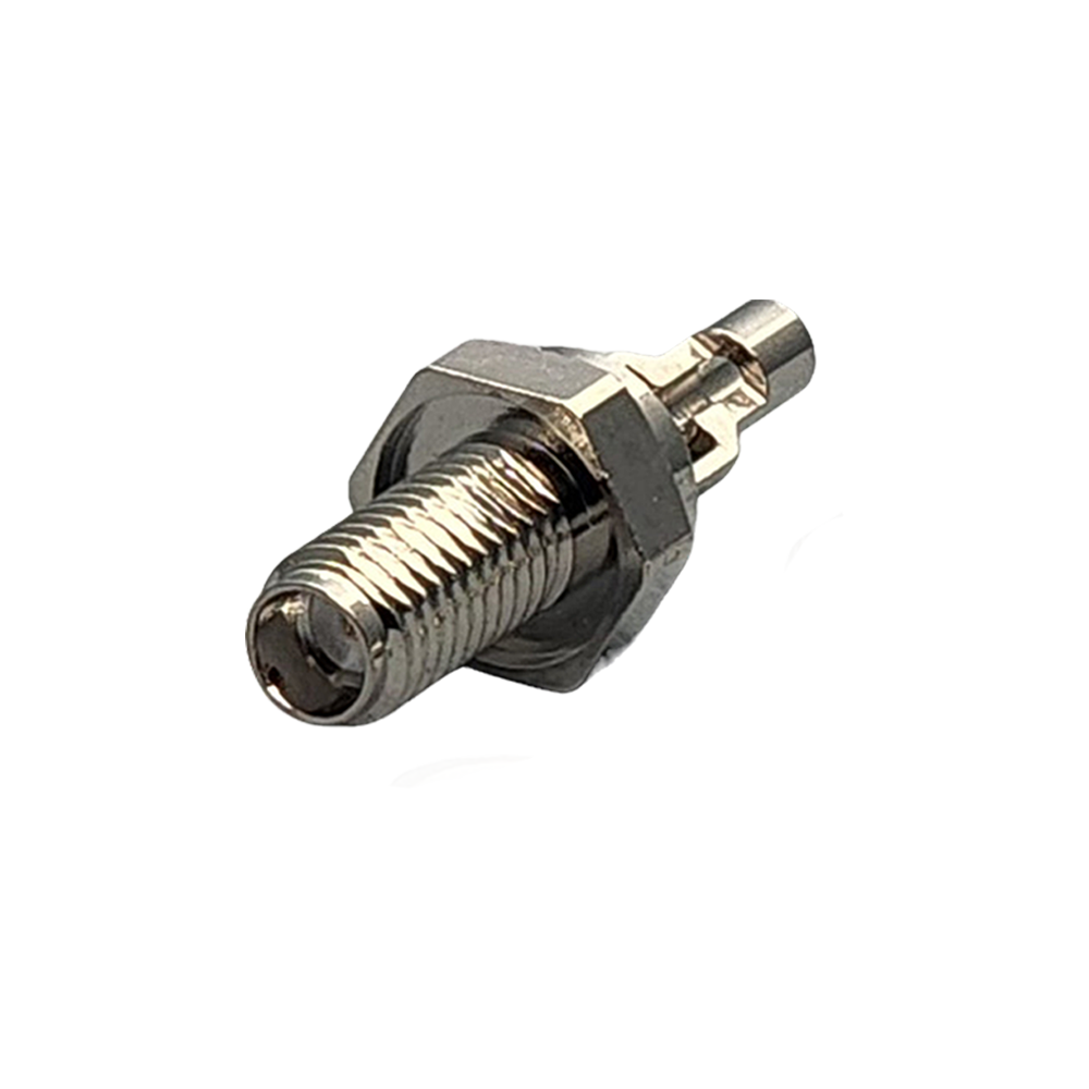 SSMA Female Bulkhead Rear Mount Connector Crimp Coax 1.13mm, 1.32mm, 1.37mm