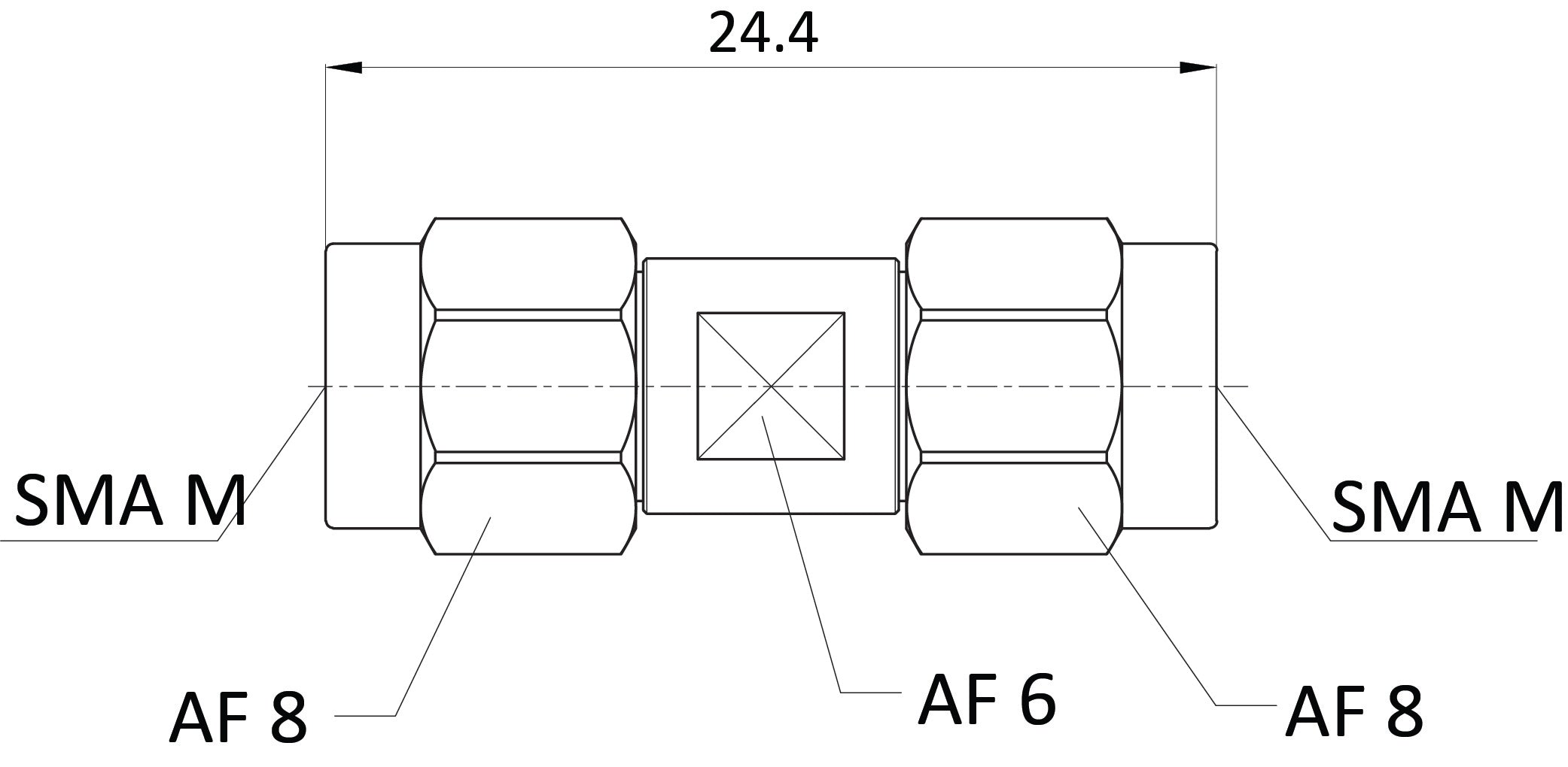 Precision SMA Male to SMA Male Adapter [RFS-100298]