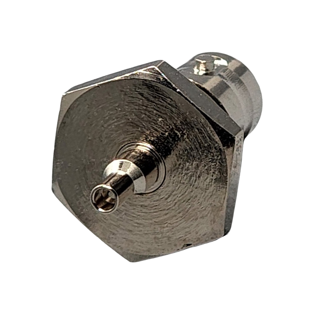 BNC Female Bulkhead Rear Mount Connector Crimp Coax 1.13mm, 1.32mm, 1.37mm