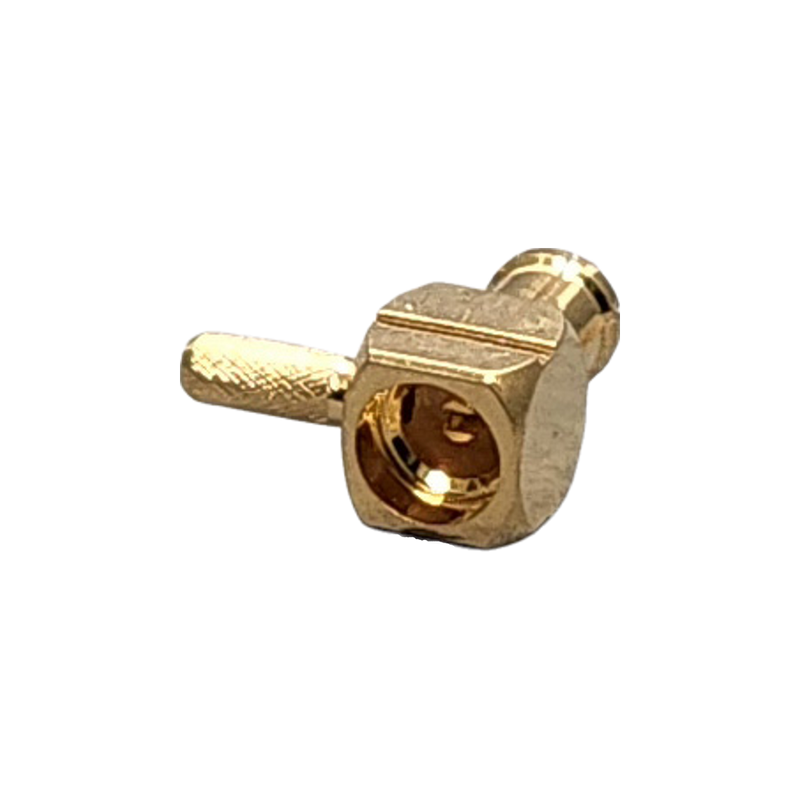 MCX Plug Right Angle Connector Crimp Coax 1.13mm, 1.32mm, 1.37mm