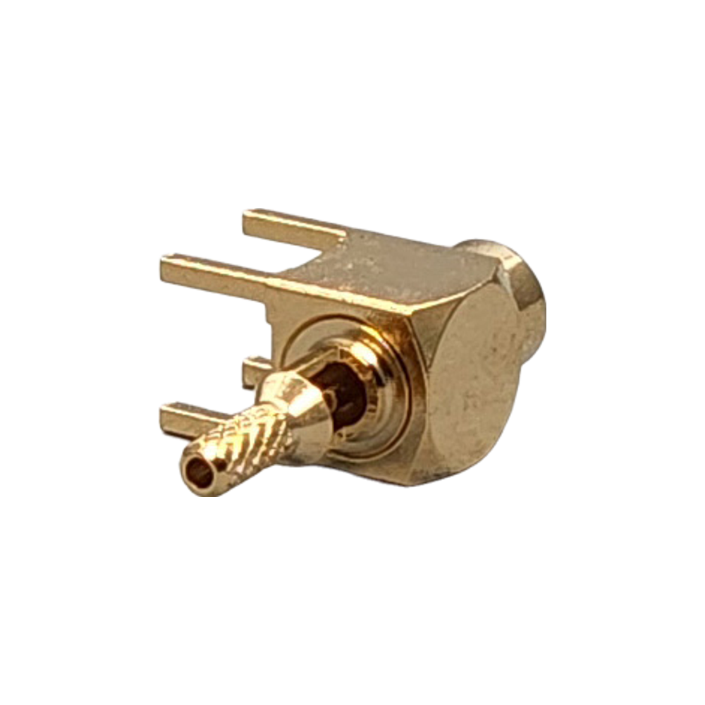 MCX Jack Right Angle Connector Crimp PCB Through Hole, 1.13mm, 1.32mm