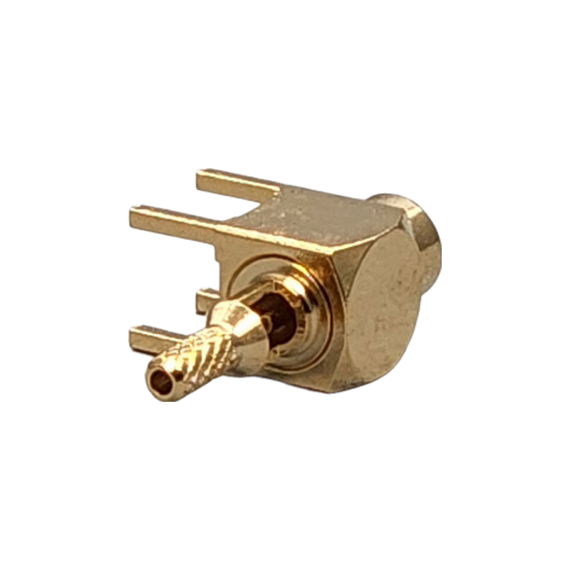 MCX Jack Right Angle Connector Crimp PCB Through Hole, 1.13mm, 1.32mm