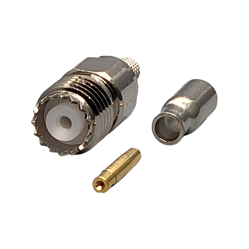 Mini UHF Female Connector Crimp Coax RG174, RG188, RG316