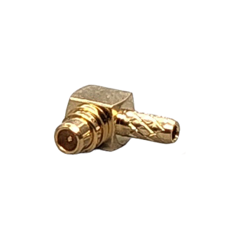 MMCX Plug Right Angle Connector Crimp Coax 1.13mm, 1.32mm, 1.37mm