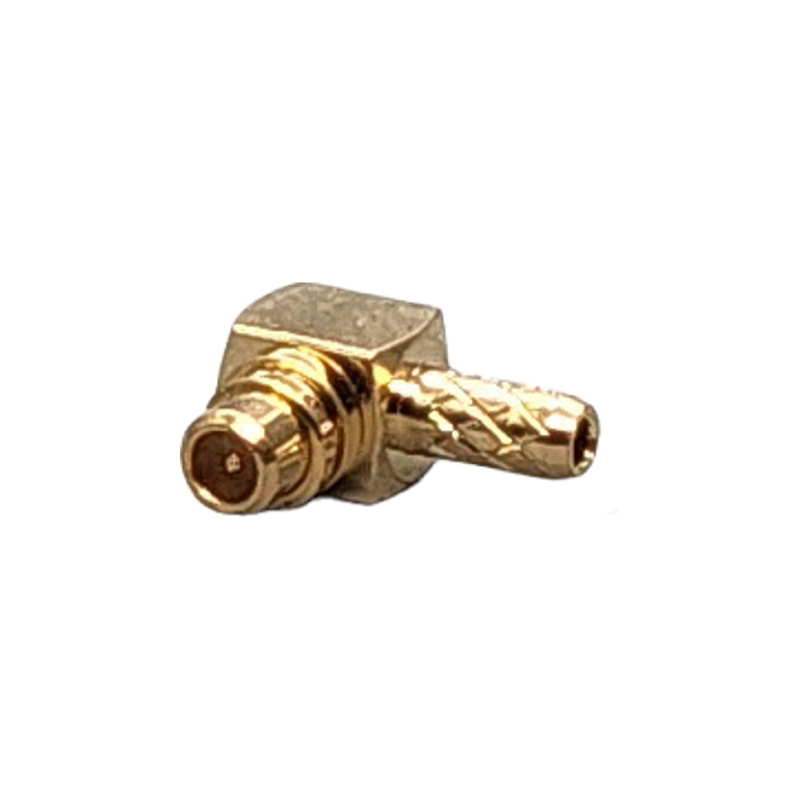 MMCX Plug Right Angle Connector Crimp Coax 1.13mm, 1.32mm, 1.37mm