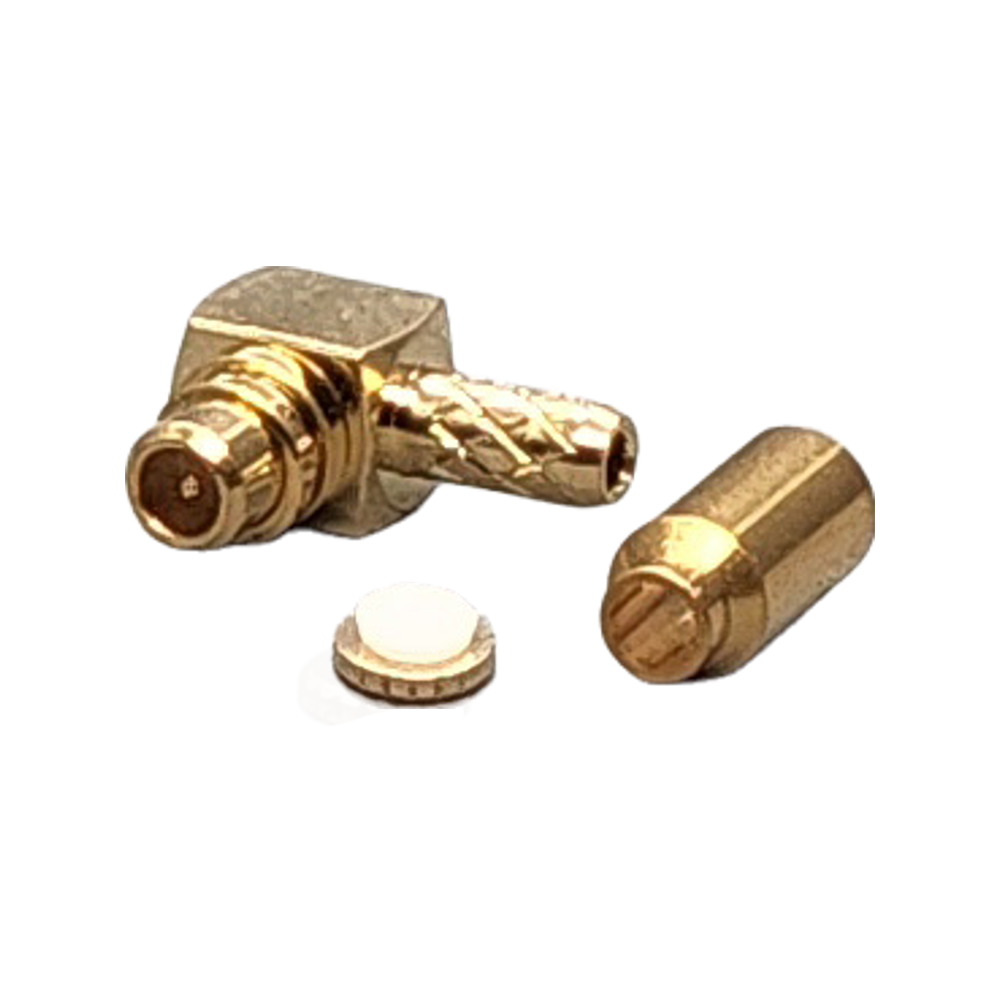 MMCX Plug Right Angle Connector Crimp Coax 1.13mm, 1.32mm, 1.37mm