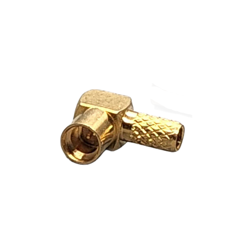 Reverse Polarity MMCX Jack Right Angle Connector Crimp Coax RG174, RG188, RG316