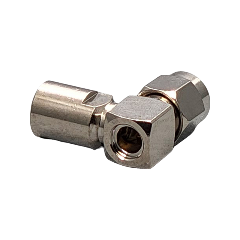 SMA Male Right Angle Connector Clamp Coax RG316-DS