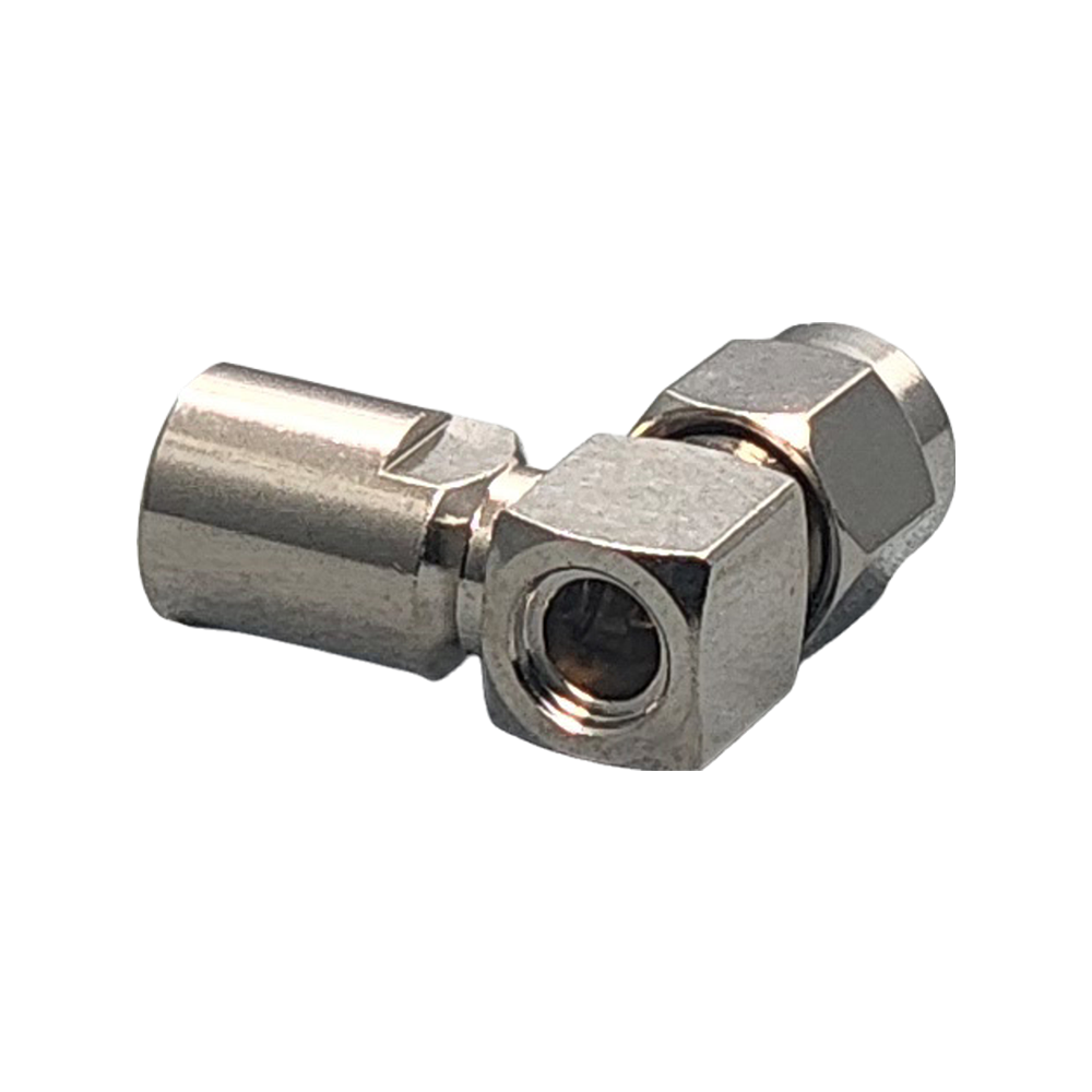 SMA Male Right Angle Connector Clamp Coax RG178