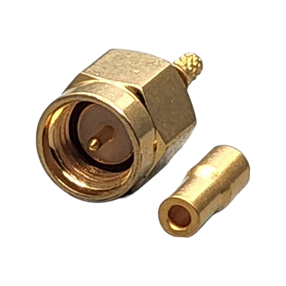 SMA Male Connector Crimp Coax 1.13mm, 1.32mm, 1.37mm