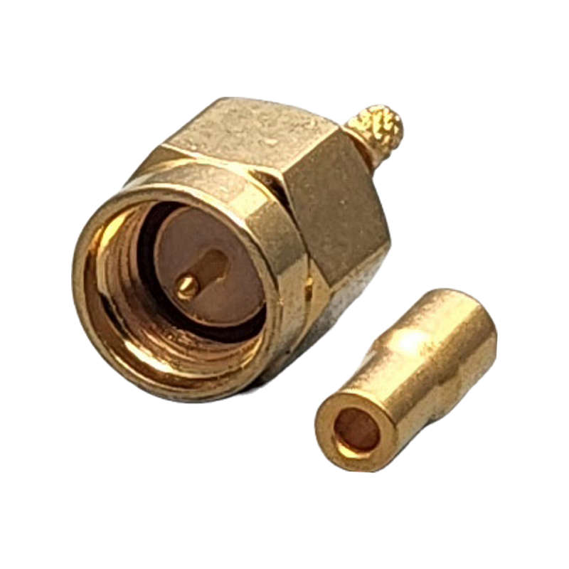 SMA Male Connector Crimp Coax 1.13mm, 1.32mm, 1.37mm