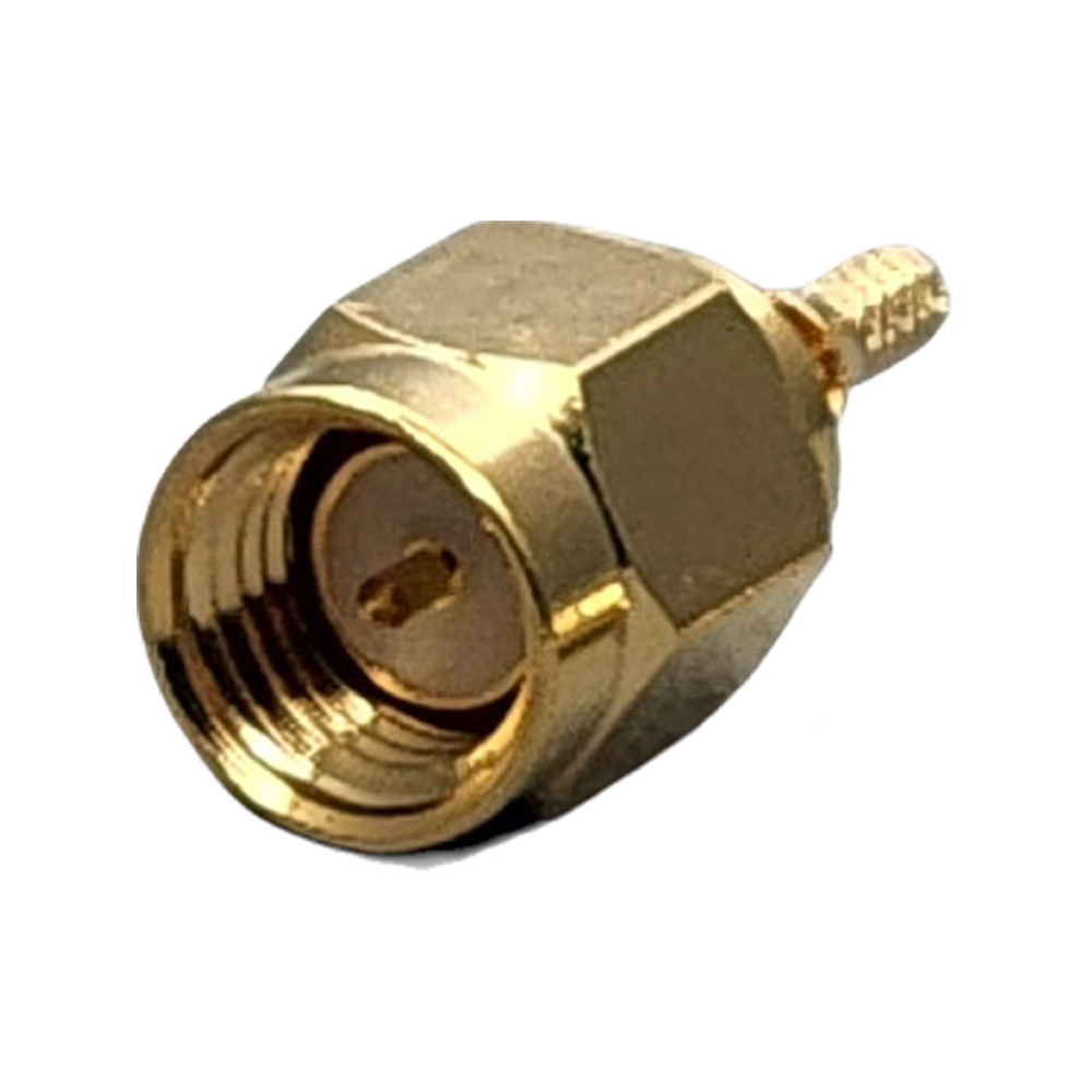 SMA Male Connector Crimp Coax RG178, RG196, 0.8D-2V