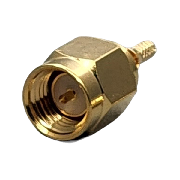 SMA Male Connector Crimp Coax RG178, RG196, 0.8D-2V