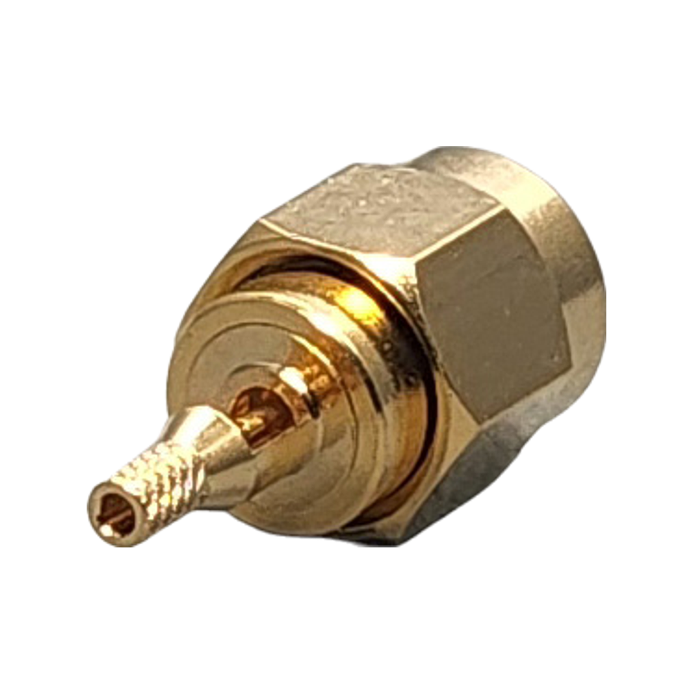 SMA Male Connector Crimp Coax RG178, RG196, 0.8D-2V