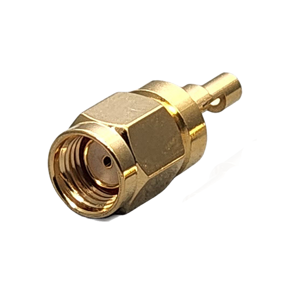 Reverse Polarity SMA Male Connector Crimp Coax 1.13mm, 1.32mm, 1.37mm