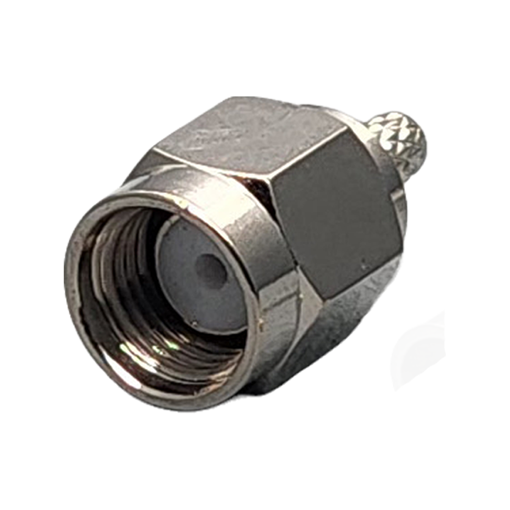 Reverse Polarity SMA Male Connector Crimp Coax RG178, RG196, 0.8D-2V