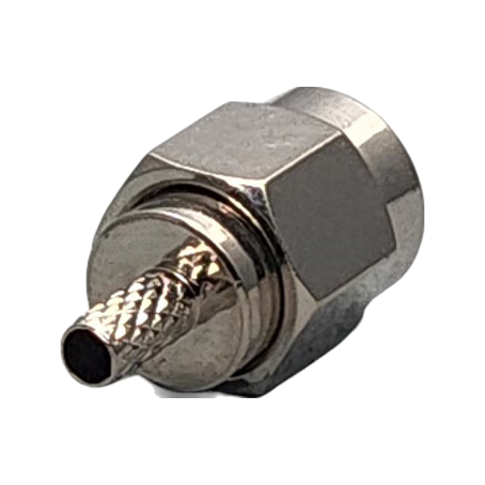 Reverse Polarity SMA Male Connector Crimp Coax RG178, RG196, 0.8D-2V