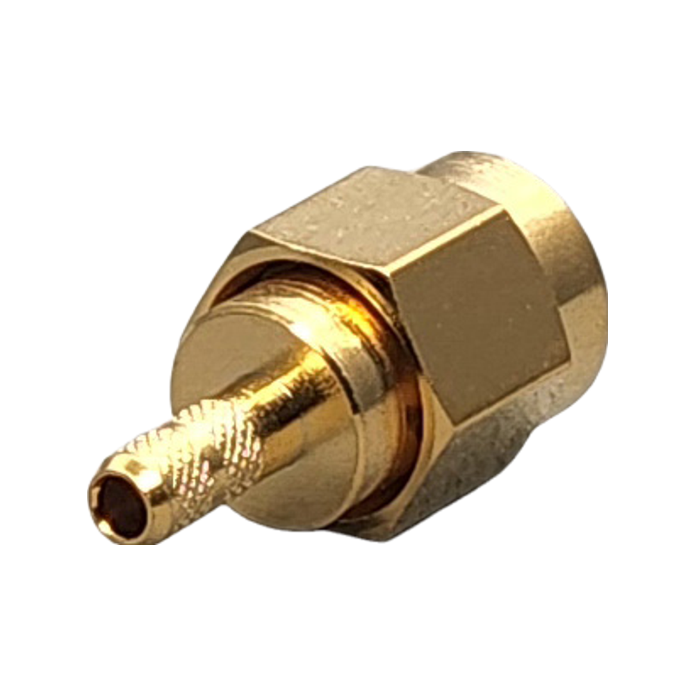 Reverse Polarity SMA Male Connector Crimp Coax RG178, RG196, 0.8D-2V