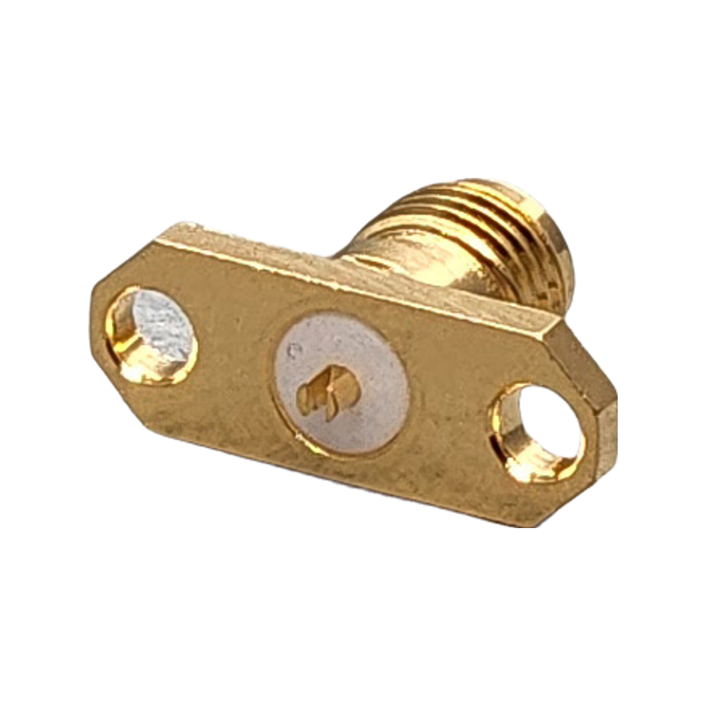 SMA Female Panel Mount 2-Hole Connector Solder Attachment Terminal