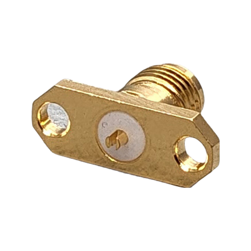 SMA Female Panel Mount 2-Hole Connector Solder Attachment Terminal