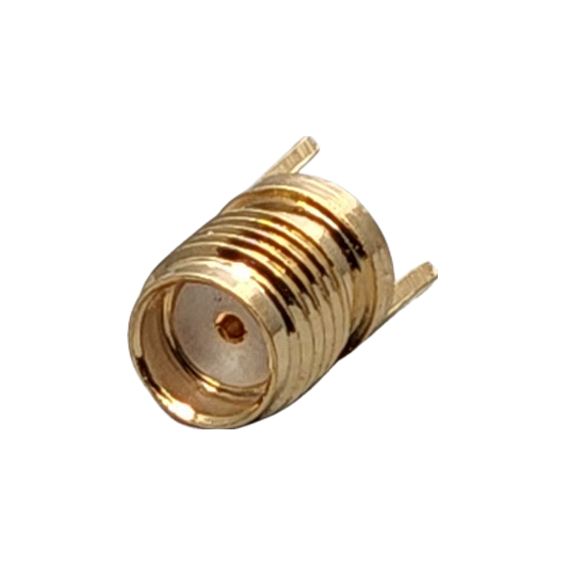 Reverse Polarity SMA Female Connector Solder Attachment PCB Edge Mount