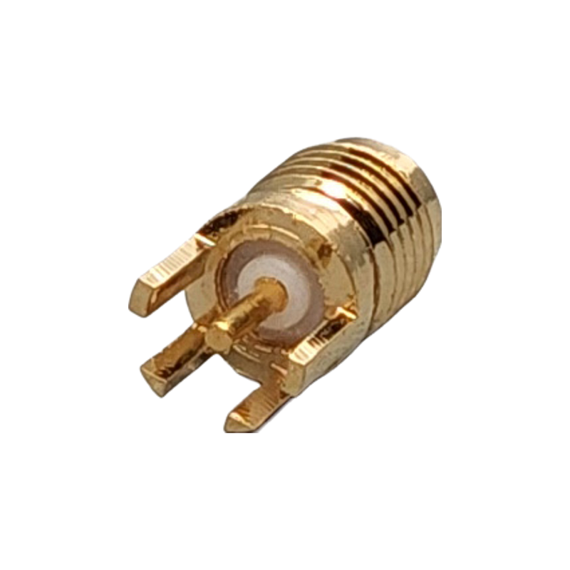 Reverse Polarity SMA Female Connector Solder Attachment PCB Edge Mount