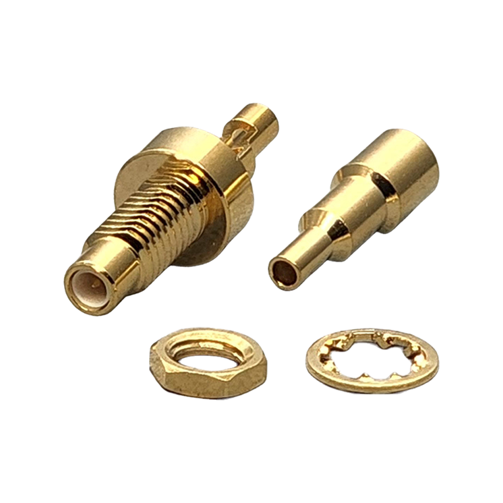 SMC Jack Bulkhead Rear Mount Connector Crimp Coax 1.13mm, 1.32mm, 1.37mm