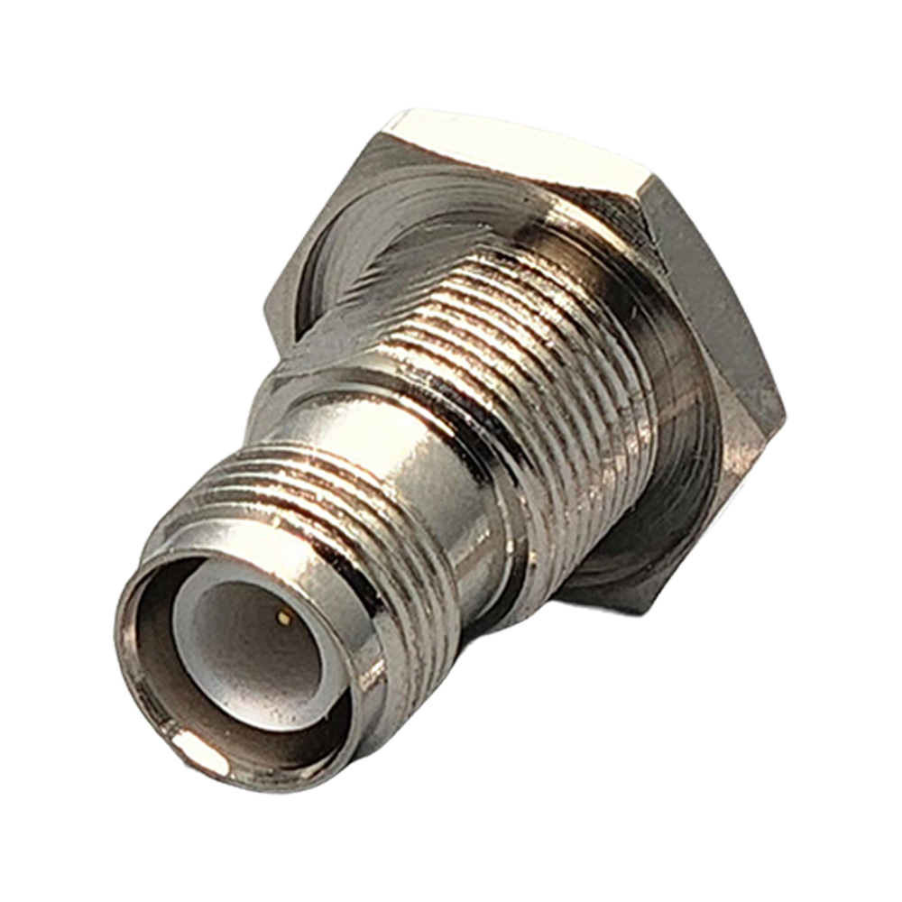 Reverse Polarity TNC Female Bulkhead Rear Mount Connector Crimp Coax 1.13mm, 1.32mm, 1.37mm